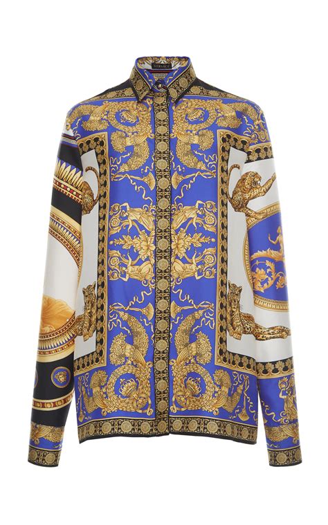 versace print shirt womens|versace long sleeve t shirts.